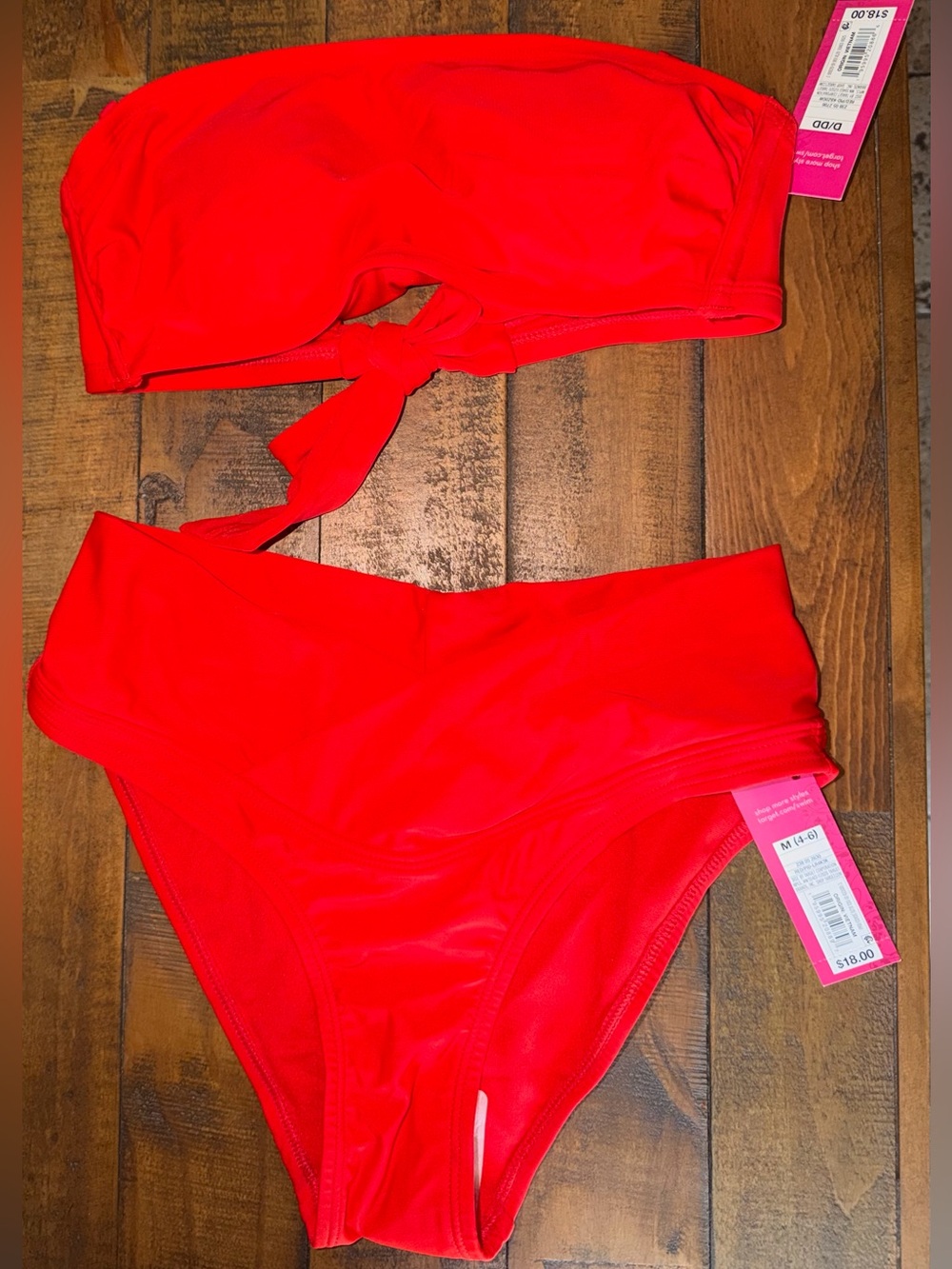 Target Red Bandeau Bikini Set